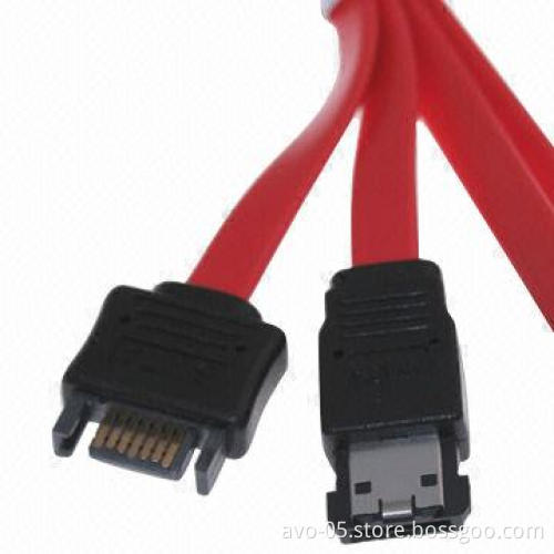 Internal to External eSATA Cable, Available in Red, Measuring 0.5m, with 7 Pins
